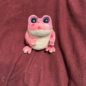 Beanie boo smitten pink frog valentines heart plush